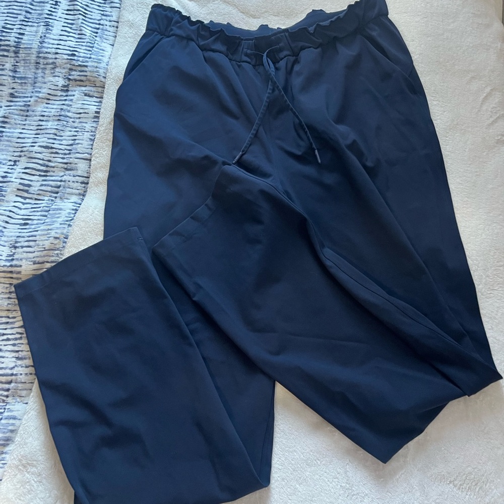 lululemon athletica Navy Blue Drawstring Wide-Leg Pants